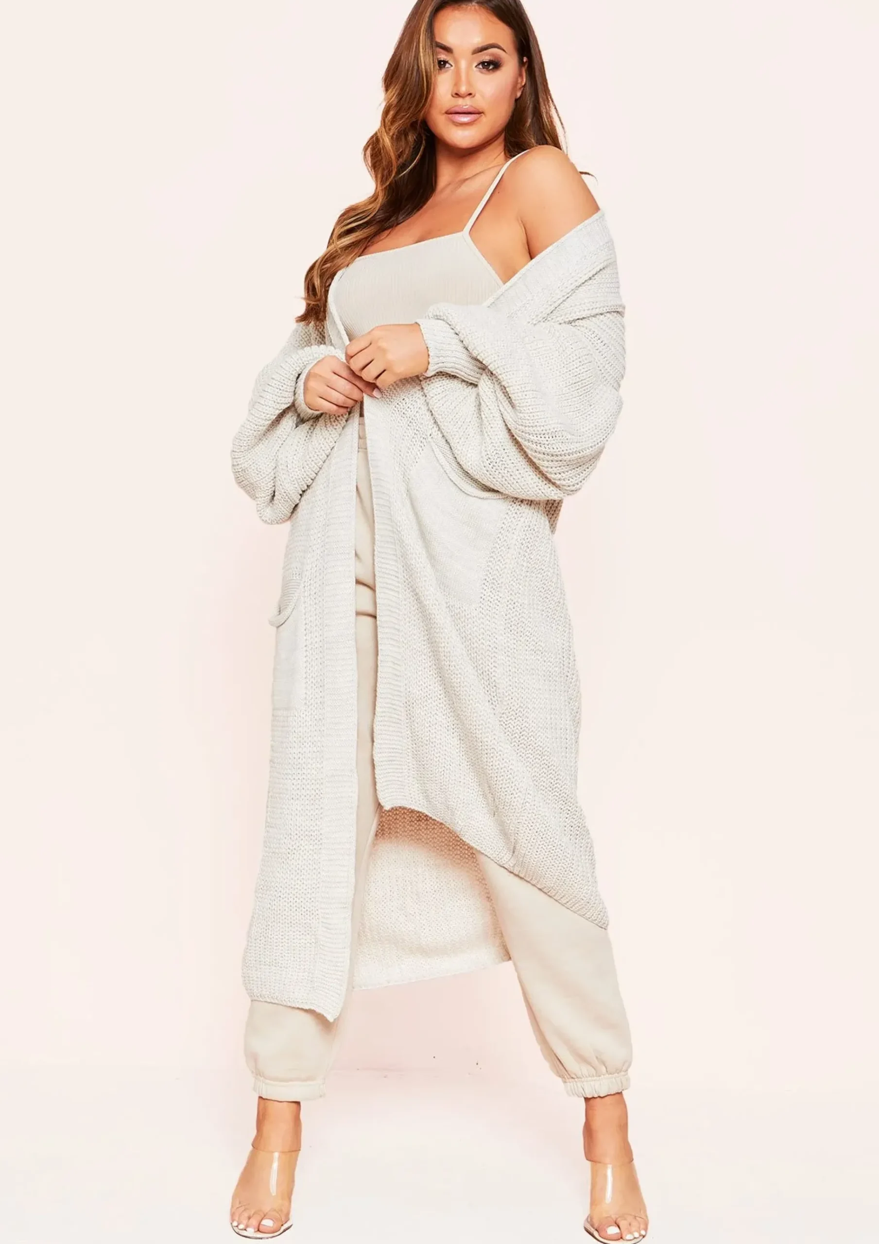 Sofia Beige Ribbed Strappy Square Neck Bodysuit^Missy Empire Best Sale