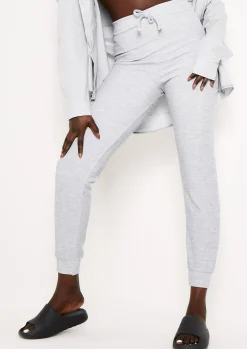 Discount Sophie Grey Soft Ribbed Drawstring Joggers Women Loungewear