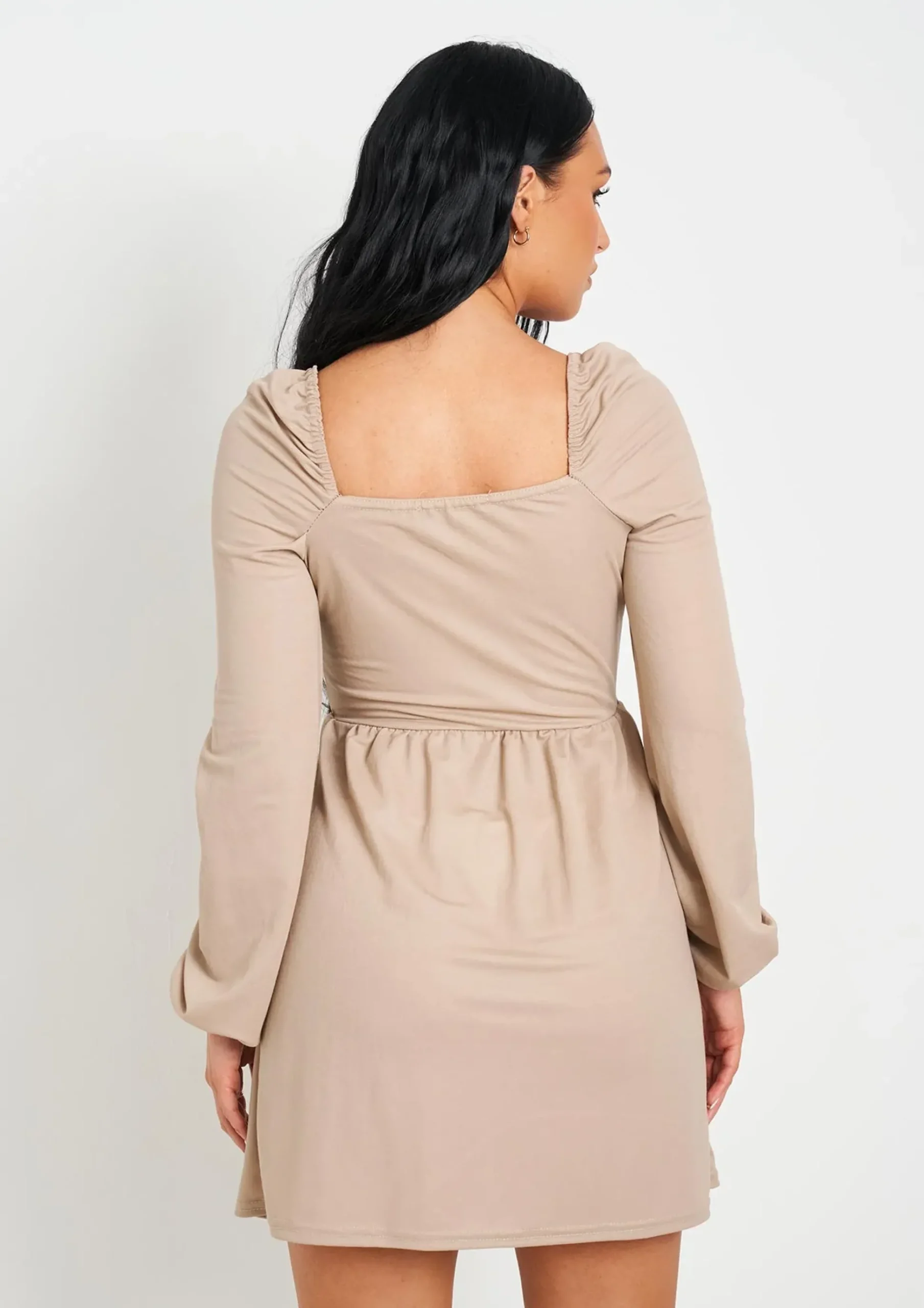 Best Sale Susie Buttermilk Lace Up Front Cut Out Long Sleeve Dress Women Dresses