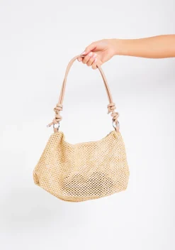 Best Sale Tara Beige Raffia Detail Shoulder Bag Women Bags & Purses