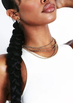Store Tasha Gold Multi Chain Necklace Women Necklaces