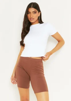 Shop Taylor Mocha Soft Touch Cycling Shorts Women Shorts