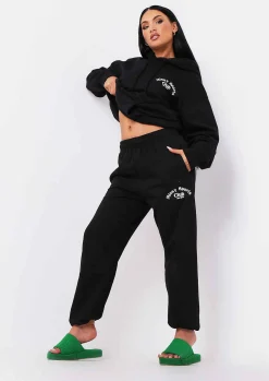 Cheap Tina Black Missy Sports Club Casual Joggers Women Tracksuits