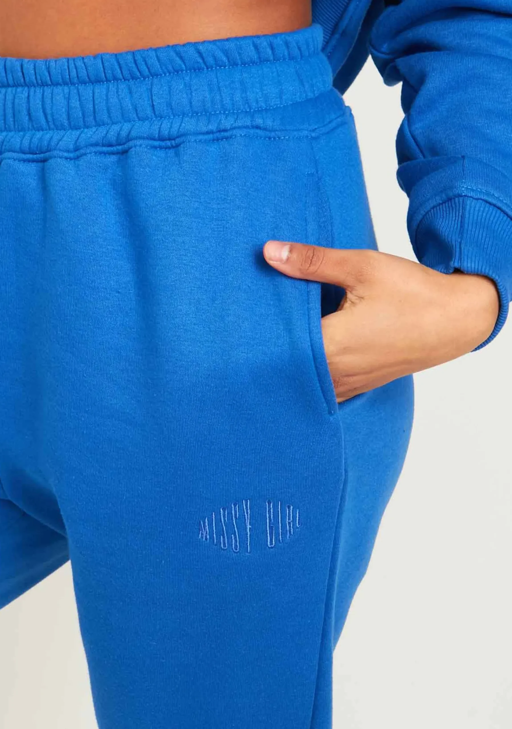 Online Verity Blue Missy Girl Embroidered 90's Cuffed Jogger Women Tracksuits