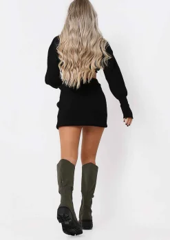 Zara Black Knitted Mini Skirt Co-Ord^Missy Empire Sale