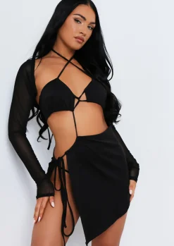 Best Zelda Black Cut Out Bolero Dress Women Dresses