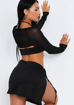 Best Zelda Black Cut Out Bolero Dress Women Dresses