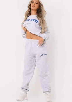 Zoey Grey Missy Sport Slogan Jogger Co-Ord^Missy Empire Discount